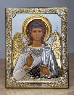 Ангел Хранитель, икона прямоугольная без рамки, красное дерево 120х160
