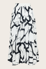 Черно-белая хлопковая юбка с принтом