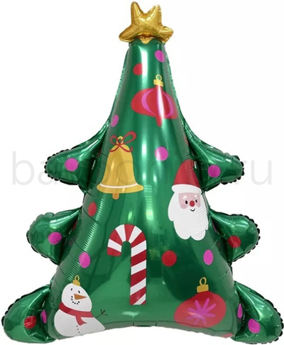 Шар (39''/99 см) Фигура, Новогодняя елочка, 1 шт.