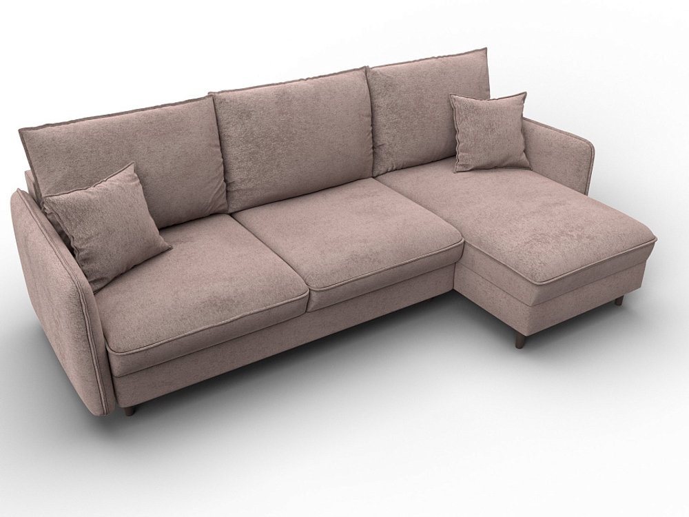 Диван угловой Лига-064 НПБ угол универсальный ВЕЛЮР TOWER 05 бежевый