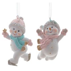 GAEM Изделие декоративное подвесное "Снеговик", L5 W3,5 H7 см, 2в.