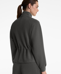 Oysho Стеганая куртка с регулируемой талией, темный антрацит