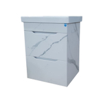 Тумба Модерн 60, напольная, 2 ящика, мрамор белый