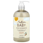 SheaMoisture, Детское средство для душа и шампуня с 100% кокосовым маслом первого отжима с душистым горошком и мурумуру, 13 жидких унций (384 мл)