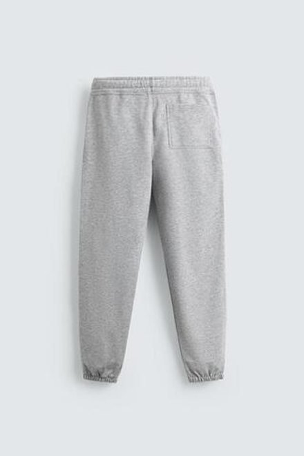 ZARA БАЗОВЫЕ БРЮКИ-ДЖОГГЕРЫ, СЕРЫЙ МЕЛАНЖ