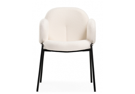 Стул на металлокаркасе Woodville Kalipso white, black, ножки черные