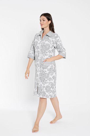 Халат женский  велюровый на молнии 0505 NUSA