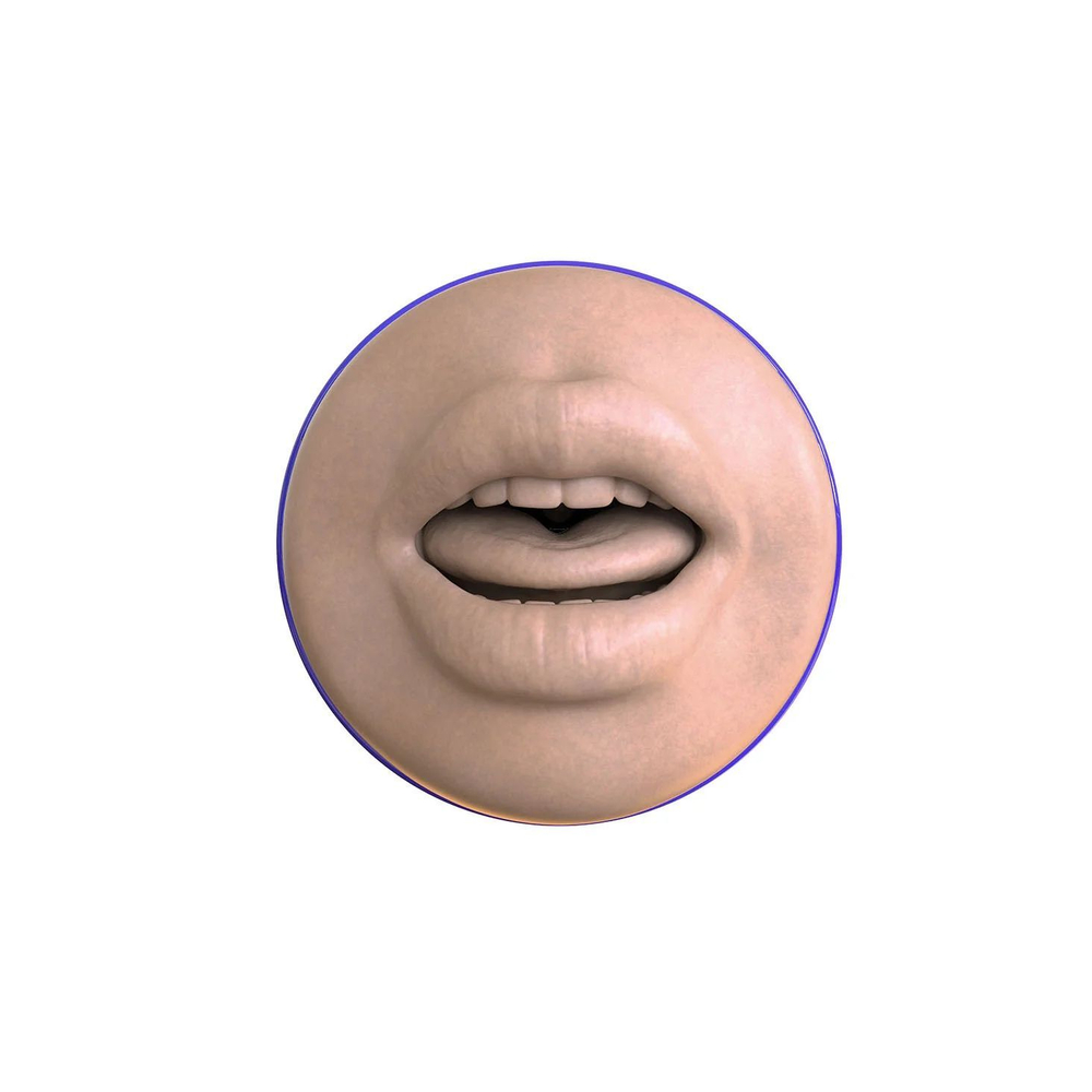 Телесный мастурбатор-рот Fleshlight Boost Blow (Цвет: синий)