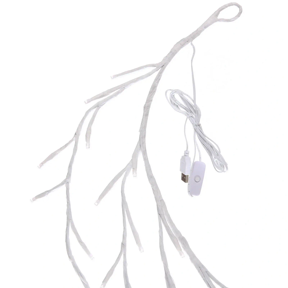 Гирлянда для дома «Ветка» 2,3 м, 144 лампы LED, белый.провод, пост.свечение, USB, IP-20, Белый