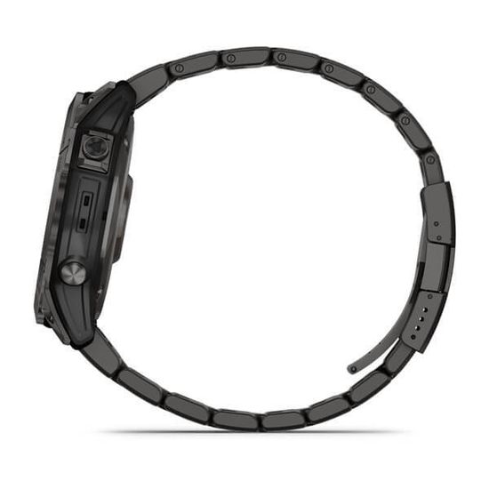Часы Garmin Fenix 7X Sapphire Solar, темносерый DLC титан с титановым браслетом 010-02541-27