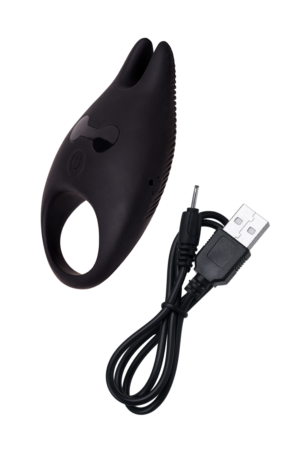 Виброкольцо Erotist силикон черное 7,9 см