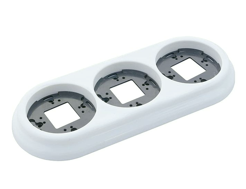 Рамка керамическая 3х-местн. Retrika R1С-03001 / 3-х постовая / Белый