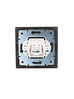 Розетка компьютерная 1-м СП Mira RJ45 черн. бархат LEZARD 701-4242-139