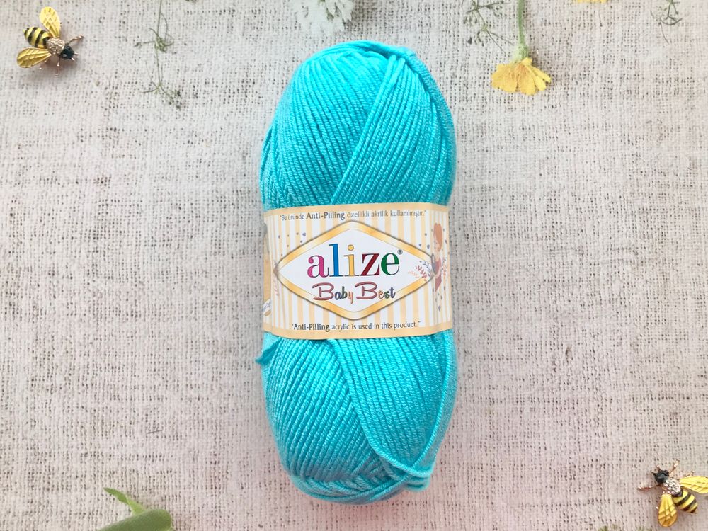 Пряжа ALIZE &quot;Baby Best&quot; 287 светло-бирюзовый