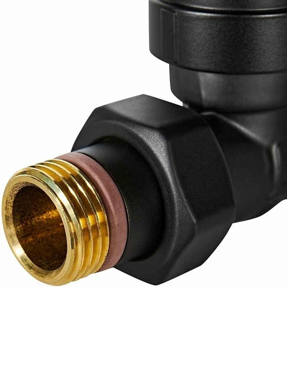 Комплект клапанов термостатический DESIGN 1/2 прямой черный STOUT (SVTDK-0001-000015B)