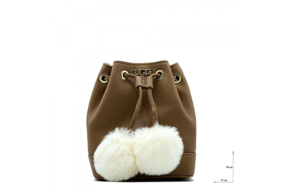 UGG Aaliyah Bucket Crossbody Pom Chestnut