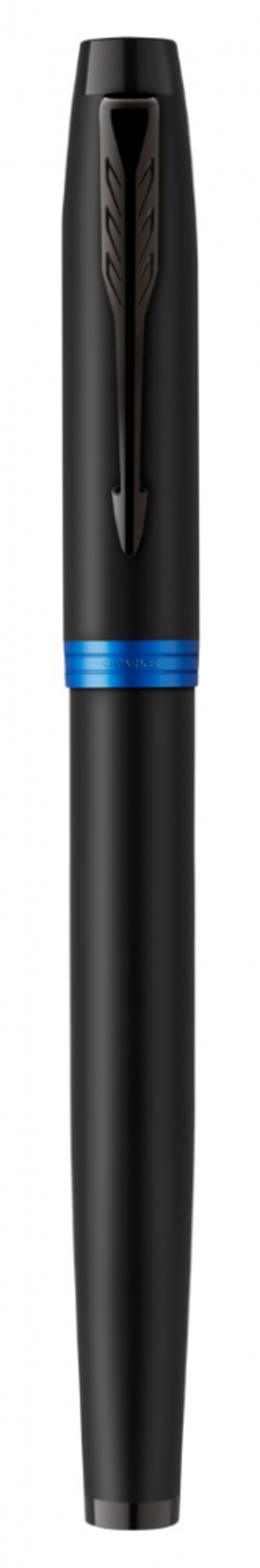 Ручка-роллер Parker IM Vibrant Rings Flame Blue, стержень:Fblk, в подарочной упаковке.