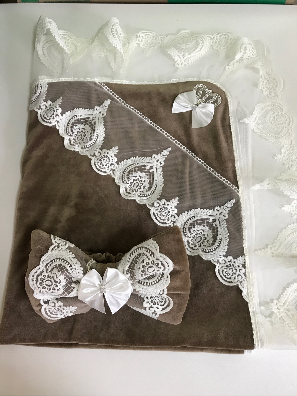 Плед+бант велюр (Малышеево)