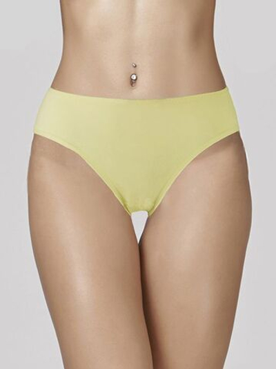 Хлопковые трусики-слипы со средней линией талии (Размер: XL) (Цвет: грязно-розовый)