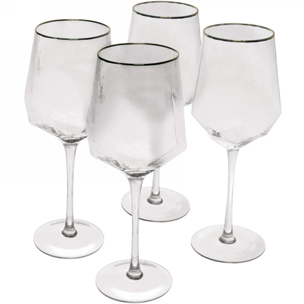 Бокал для вина 500мл «ICE CRYSTAL» в наборе 4шт, прозрачный