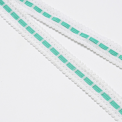 Резинки/Резинка ажурная/М-325 бело-зеленый