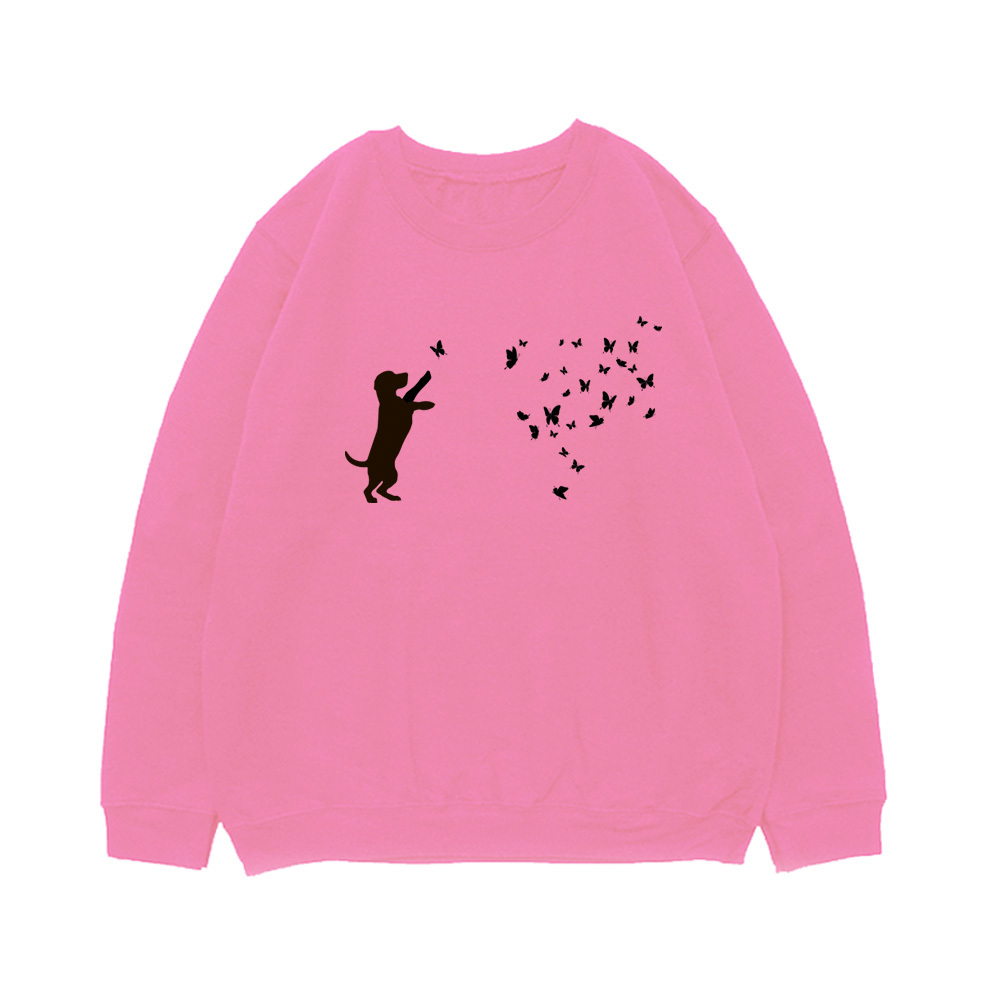 Свитшот "Бигль и бабочки"