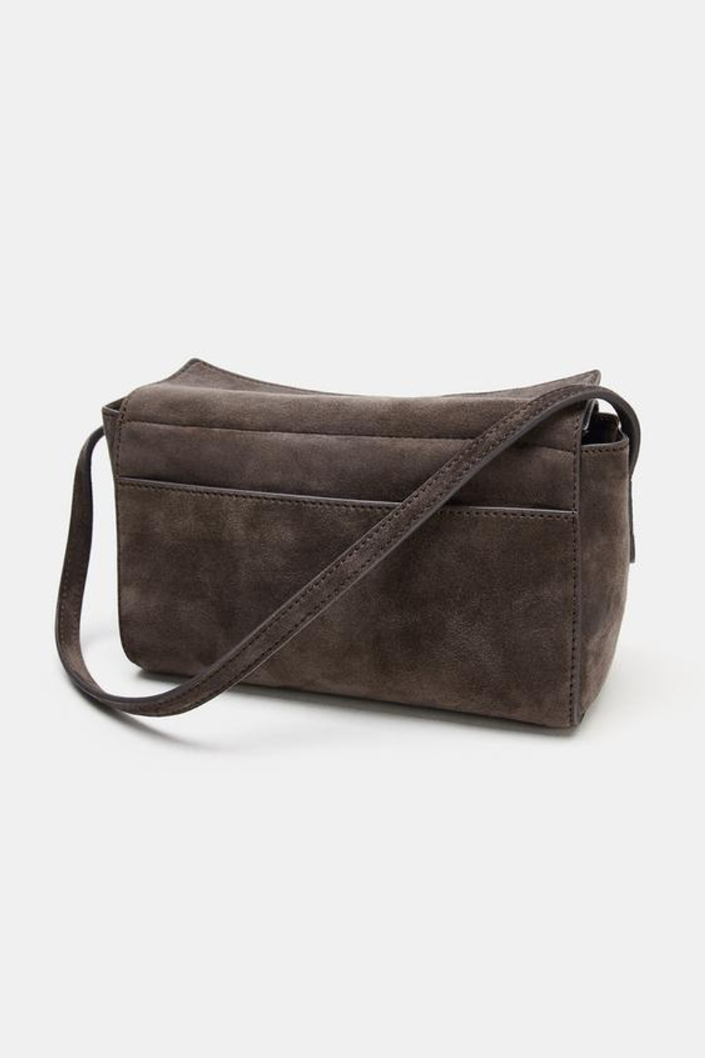 ZARA МИНИ-СУМКА ИЗ КОЖИ, КОРИЧНЕВЫЙ