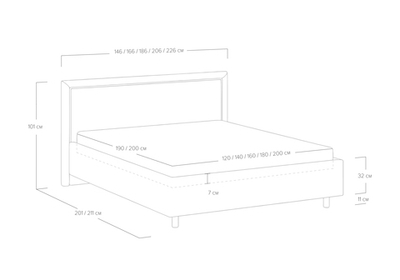 Кровать Bergamo (140x190)