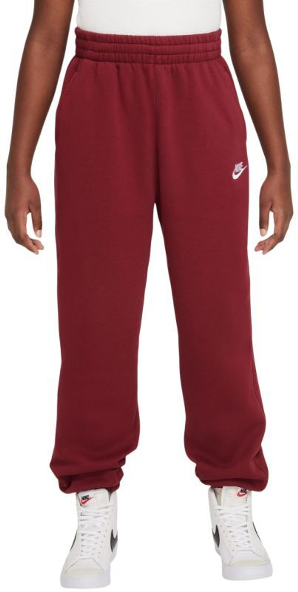 Штаны для девочки теннисные Nike Kids Sportswear Club Fleece Loose - красный