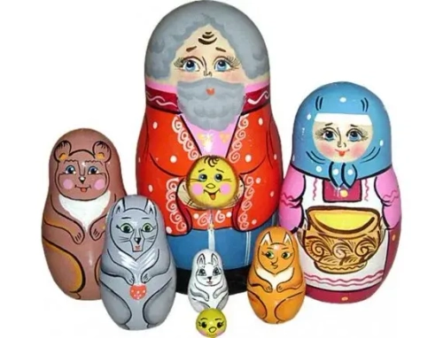 Матрешка Колобок 7 персонажей