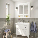 Тумба для ванной - HEMNES / ORRSJÖN /ORRSJОN  IKEA/ ХЕМНЕС/ОРРСЬЕН ИКЕА, 82х49х89 см, белый