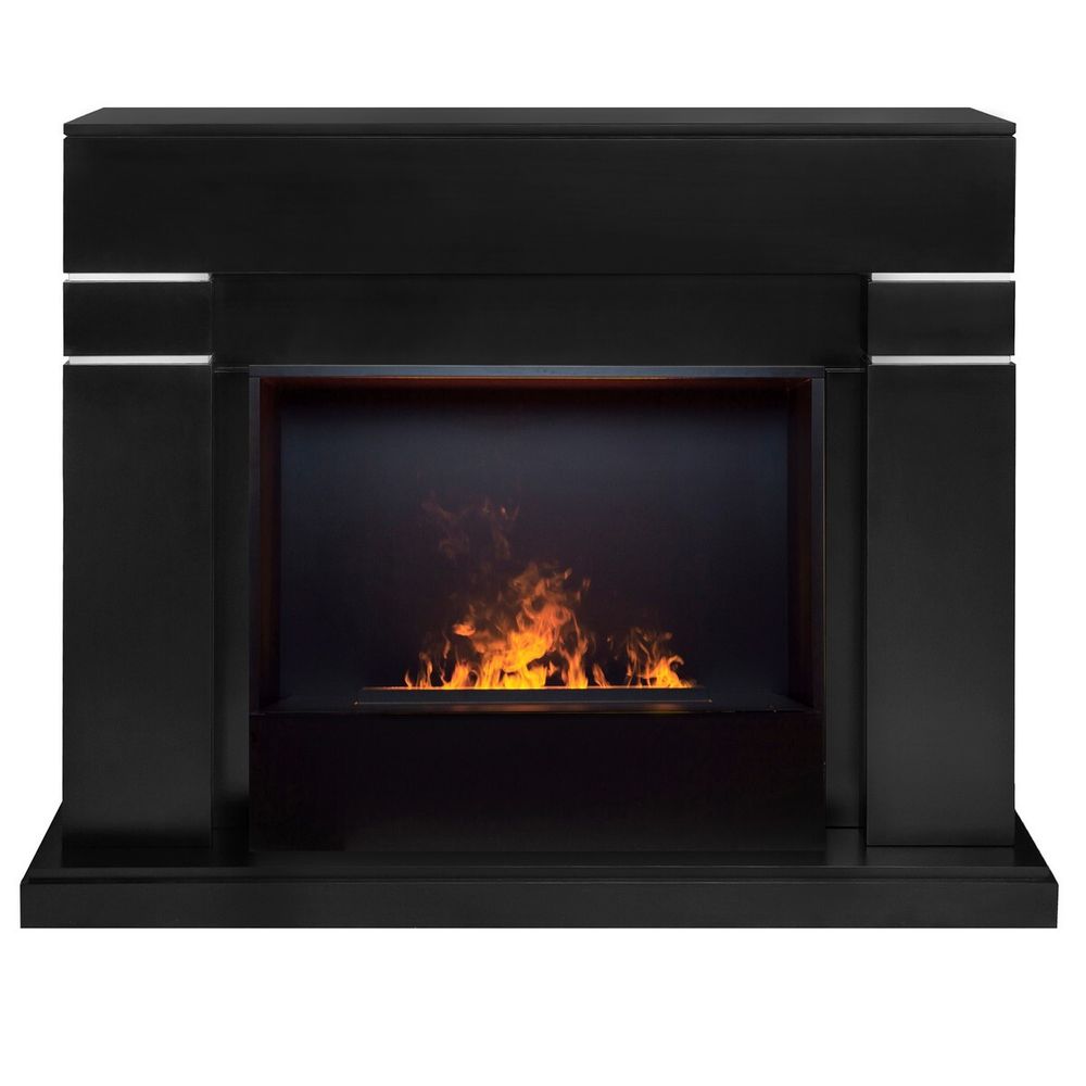 Электрокамин RealFlame Lindelse 26 BL черныйM черный с очагом 3D Cassette 630 Black Panel
