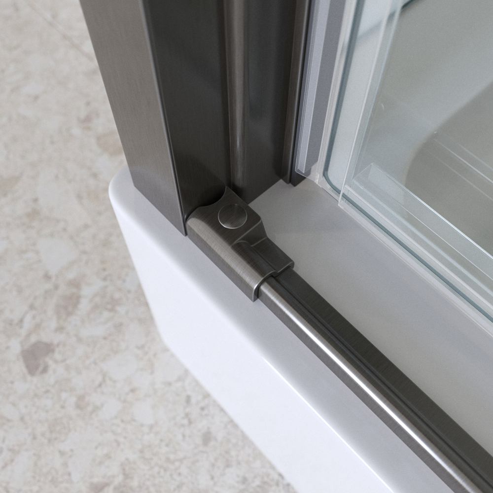 Душевой уголок BelBagno MARINO-2-AH-1-120/100-C-GM 120х100см профиль оружейная сталь, стекло прозрачное