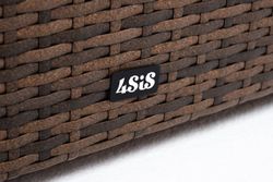 "Лунго" кашпо для цветов большое плетеное из искусственного ротанга, цвет коричневый