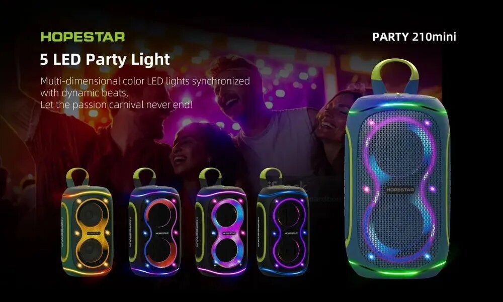 Портативная колонка Hopestar Party 210mini, 30Вт, серый