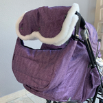 Коляска комбинированная «Наши детки» 6 баклажан с полоской (арт. НДТ6/6)