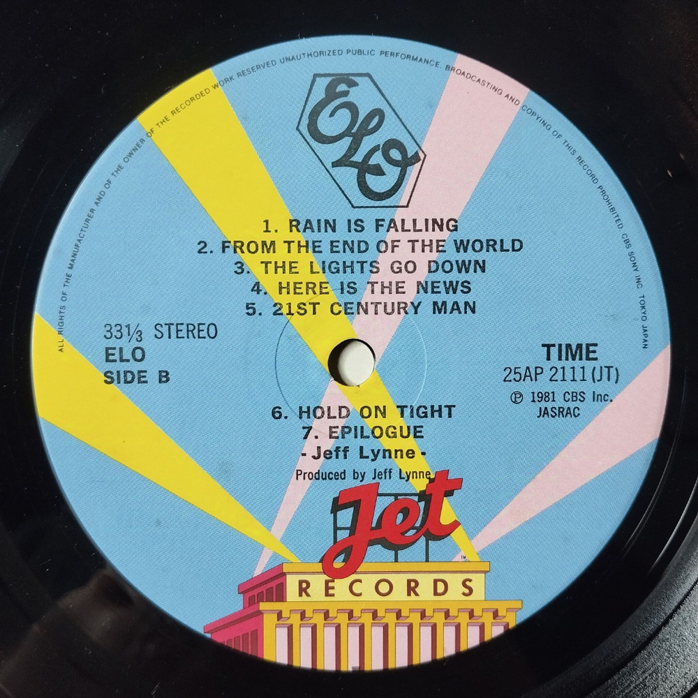 Винтажная виниловая пластинка LP ELO Electric Light Orchestra Time (Japan 1981) (Obi) Here Is The News