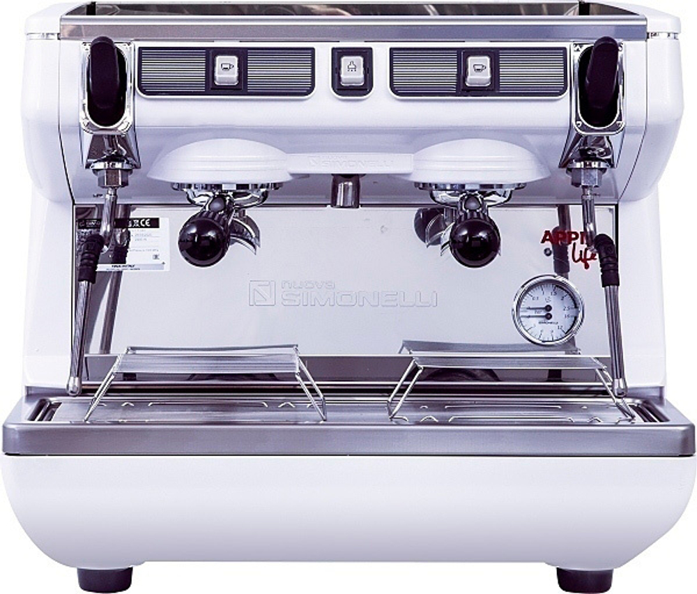 Рожковая кофемашина Nuova Simonelli Appia Life Compact 2Gr S 220V white+economizer+high groups (167635)