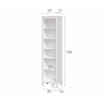Стеллаж Хемнэс Hemnes/ Кымор, 49х198х37 см, белый