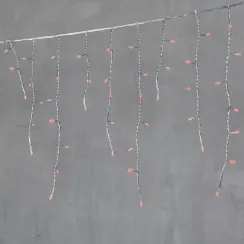 Светодиодная бахрома 3,1*0,5 м., 150 красных LED ламп, прозрачный провод ПВХ, LTC (PIL150-10-2R)