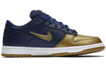 Supreme x Nike Dunk SB lightweight wear-resistant low-top sneakers for men and women with the same gold blue