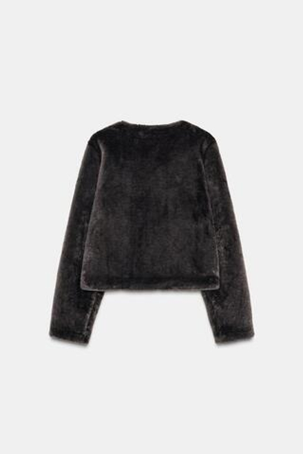 ZARA КУРТКА-ДУБЛЕНКА С НАВЕСНЫМИ ЗАСТЕЖКАМИ, КОРИЧНЕВЫЙ