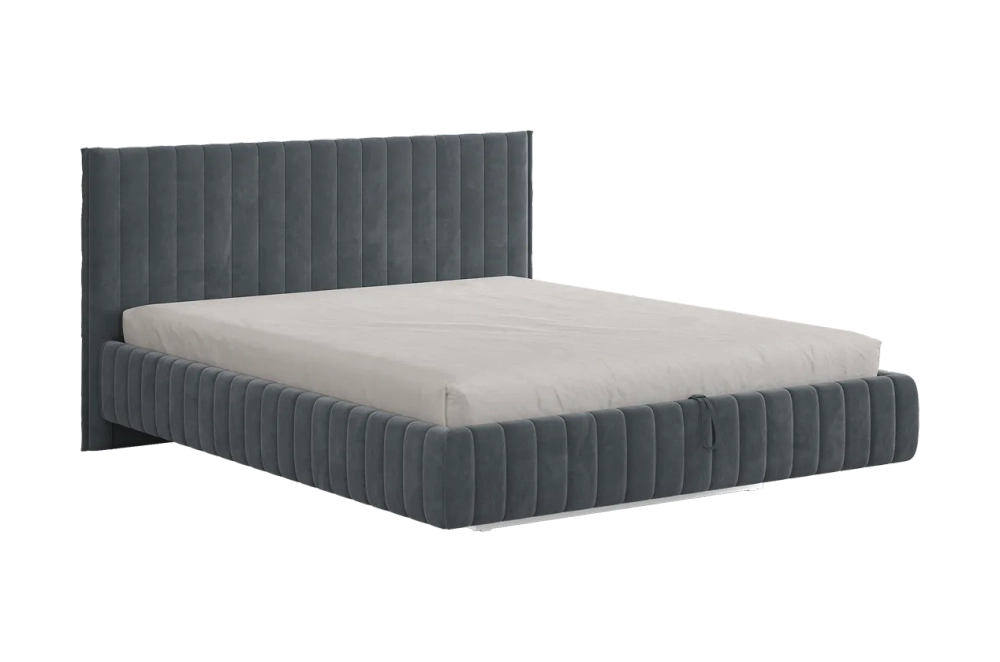 Кровать с подъемным механизмом Твикс 160х200 см (галька (велюр)), (графит (велюр)), (крем (велюр)), (латте (велюр))