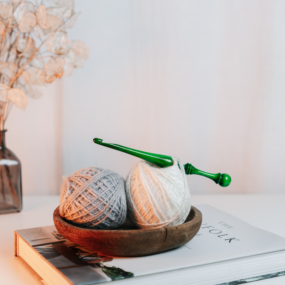 Деревянный крючок для вязания из древесины клена 5 мм. K324