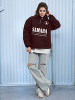 Толстовка женская с зип-воротником "Samara" бордо