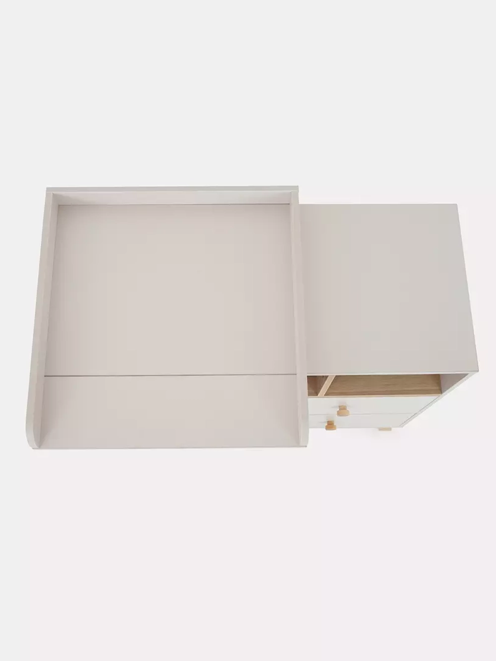 Комод с ящиком "Style" 80 см 2 ящика 2 отсека (арт.115) Crystal Beige