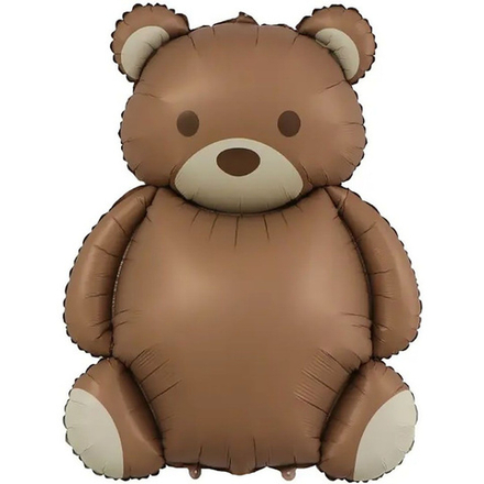 Шар (35''/89 см) Фигура, Мишка, Сатин, 1 шт. А067