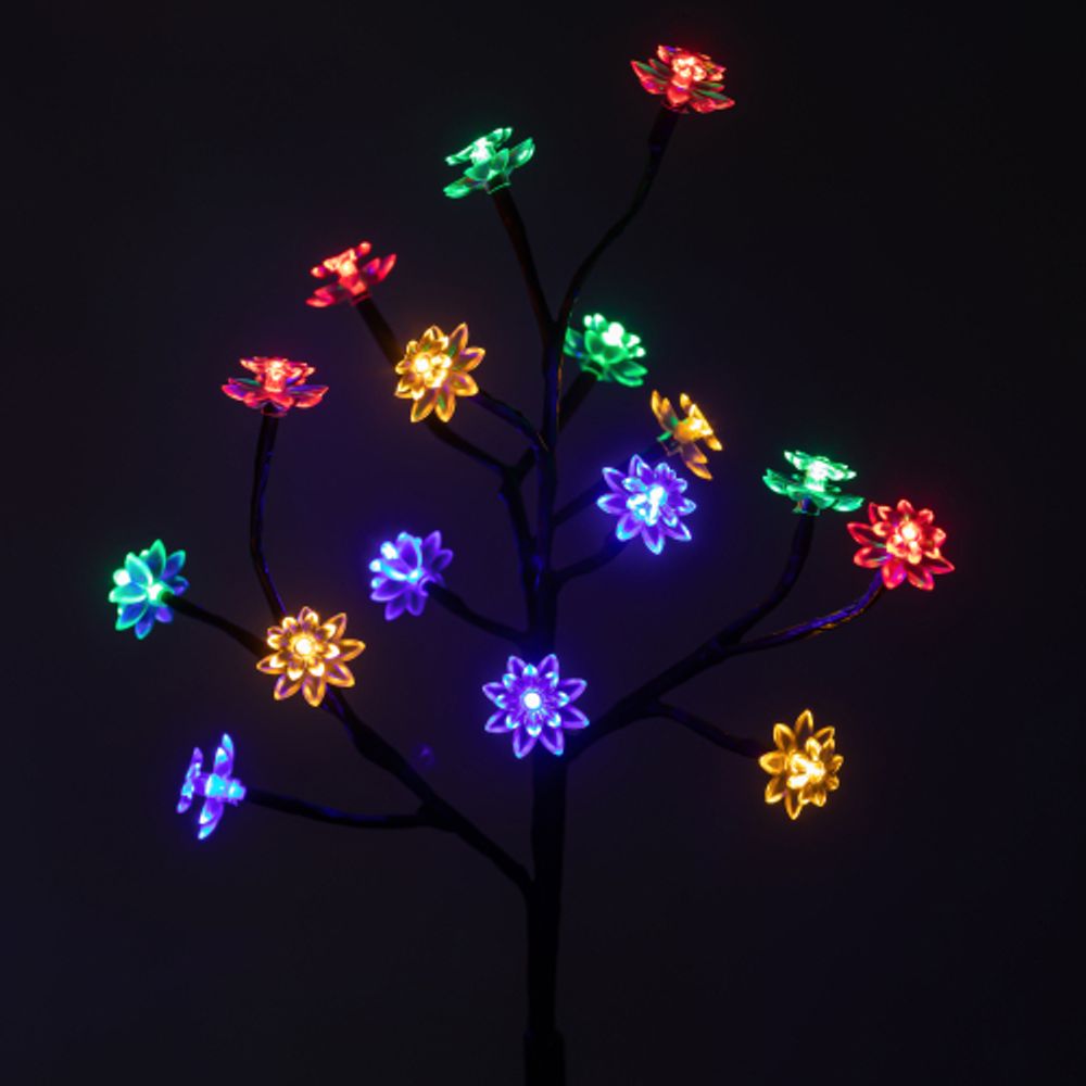 Светильник уличный ЭРА ERASF22-60 на солнечной батарее садовый Сакура 32 см