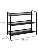 ПОДСТАВКА ДЛЯ ОБУВИ ЗМИ ЖЕНЕВА 23 3-ПОЛКИ ЧЕРНЫЙ Ж23Ч