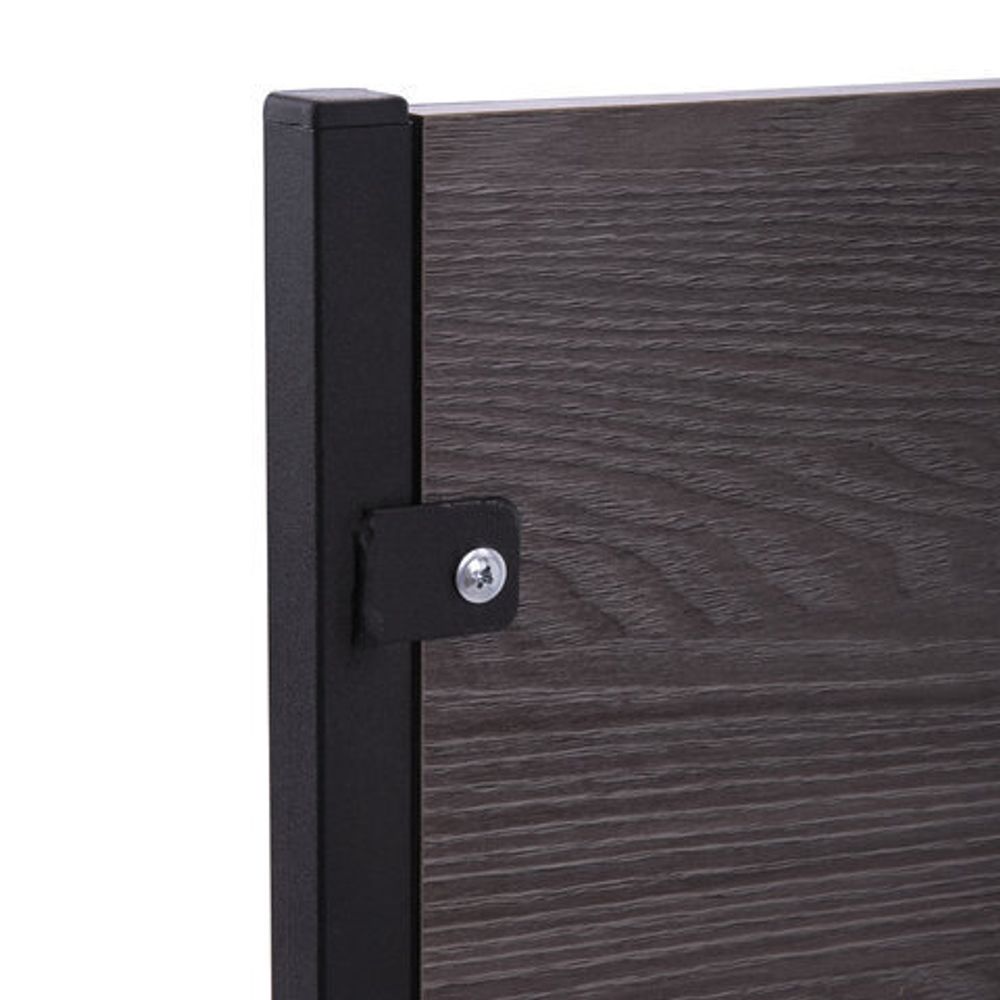 Стол BRABIX "Smart CD-012", 500х580х750 мм, ЛОФТ, на колесах, металл/ЛДСП ясень, каркас черный, 641881